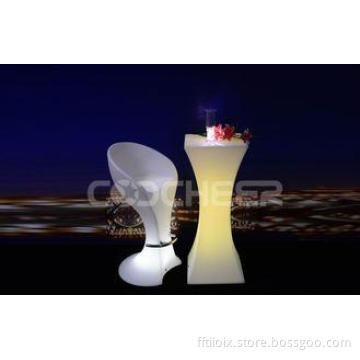 Ployethylene illuminated patio furniture Glow High Bar Tabl